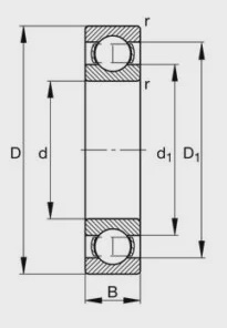 Серия 160 (открытые, закрытые 2RS и ZZ)