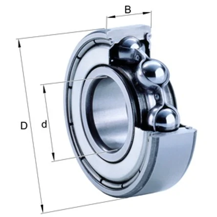 Серия 618 / 68 (открытые, закрытые 2RS и ZZ)