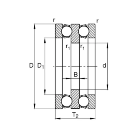 Двусторонние (двойные) упорные шариковые подшипники