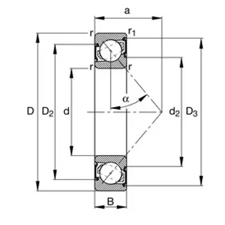 Подшипники серии 72..-2RS