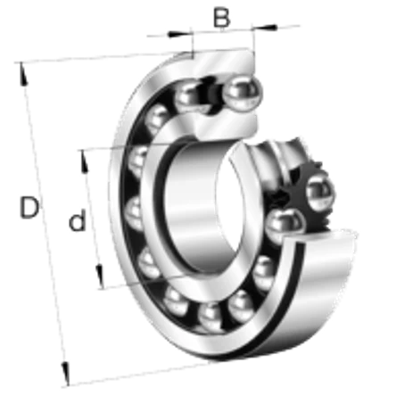 Двухрядный самоустанавливающийся шариковый подшипник